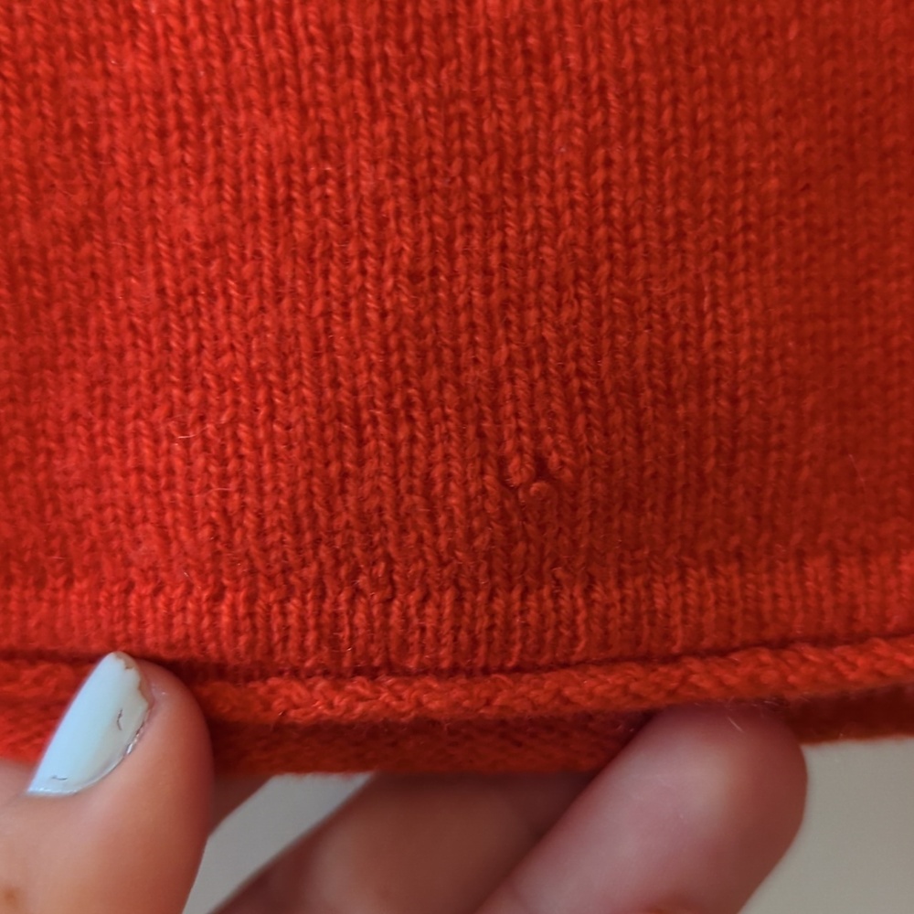 Theory 100% Cashmere Crewneck Sweater S Orange - Picture 4 of 7